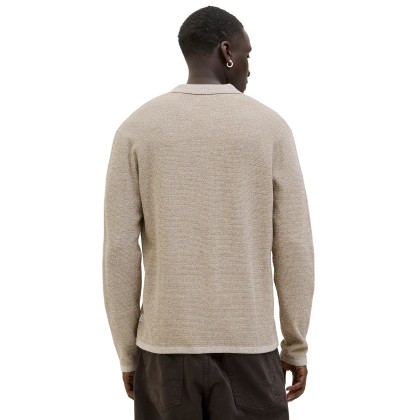 Jack & Jones Polo Jjegeorge Knit Sn Coriander W. White