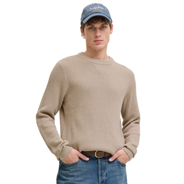 Jack & Jones Jjedover Knit Crew Neck Sn Moonbeam