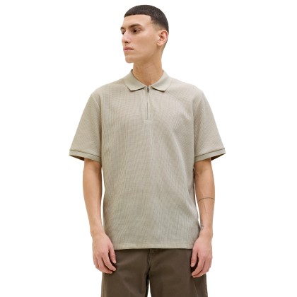 Jack & Jones Polo Jjeaustin Zip Moonbeam Classic