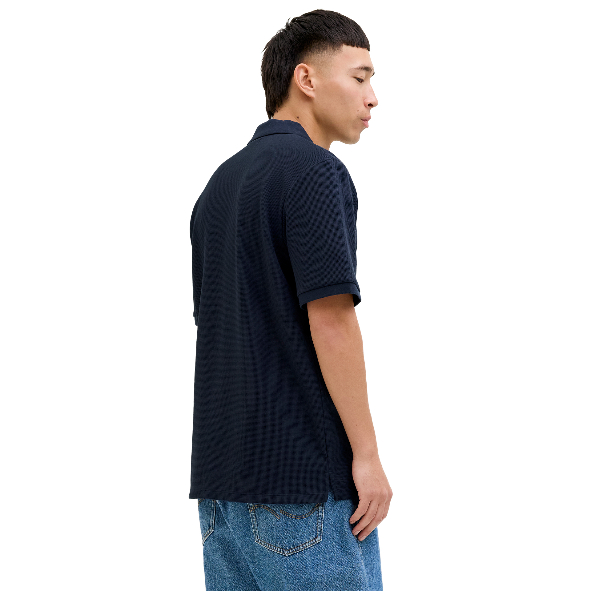 Jack & Jones Polo Jjeaustin Zip Navy Blazer Classic