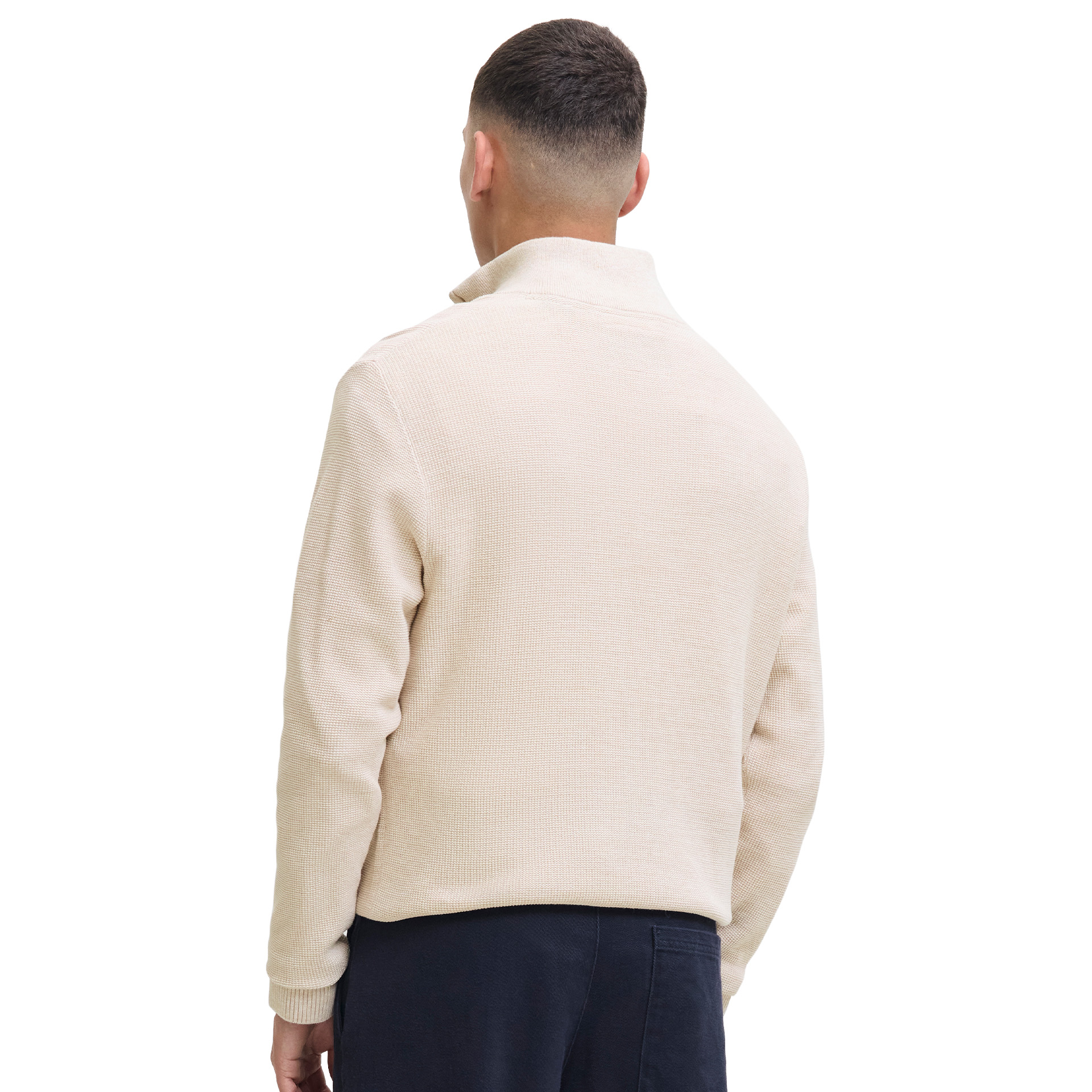 Jack & Jones Jprblurex Knit Half Zip Ln Whitecap Gray