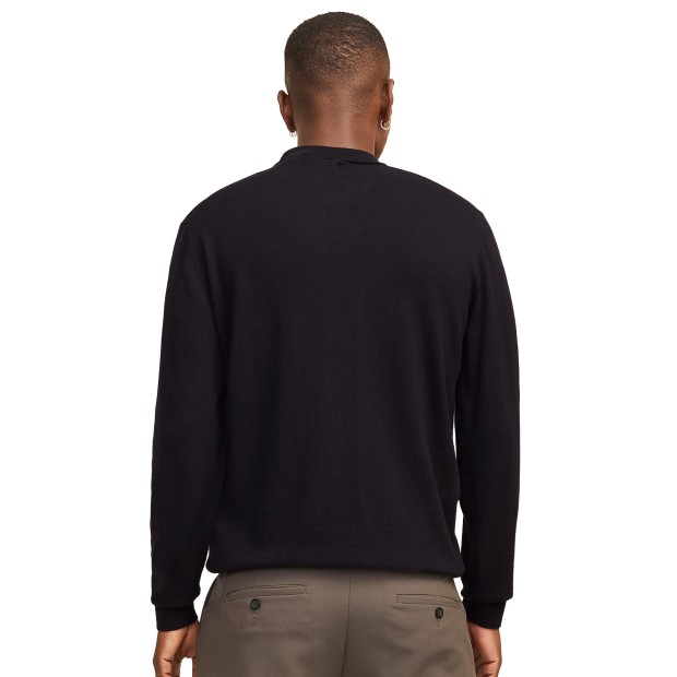 Jack & Jones Polo Jjeemil Knit Half Zip Black