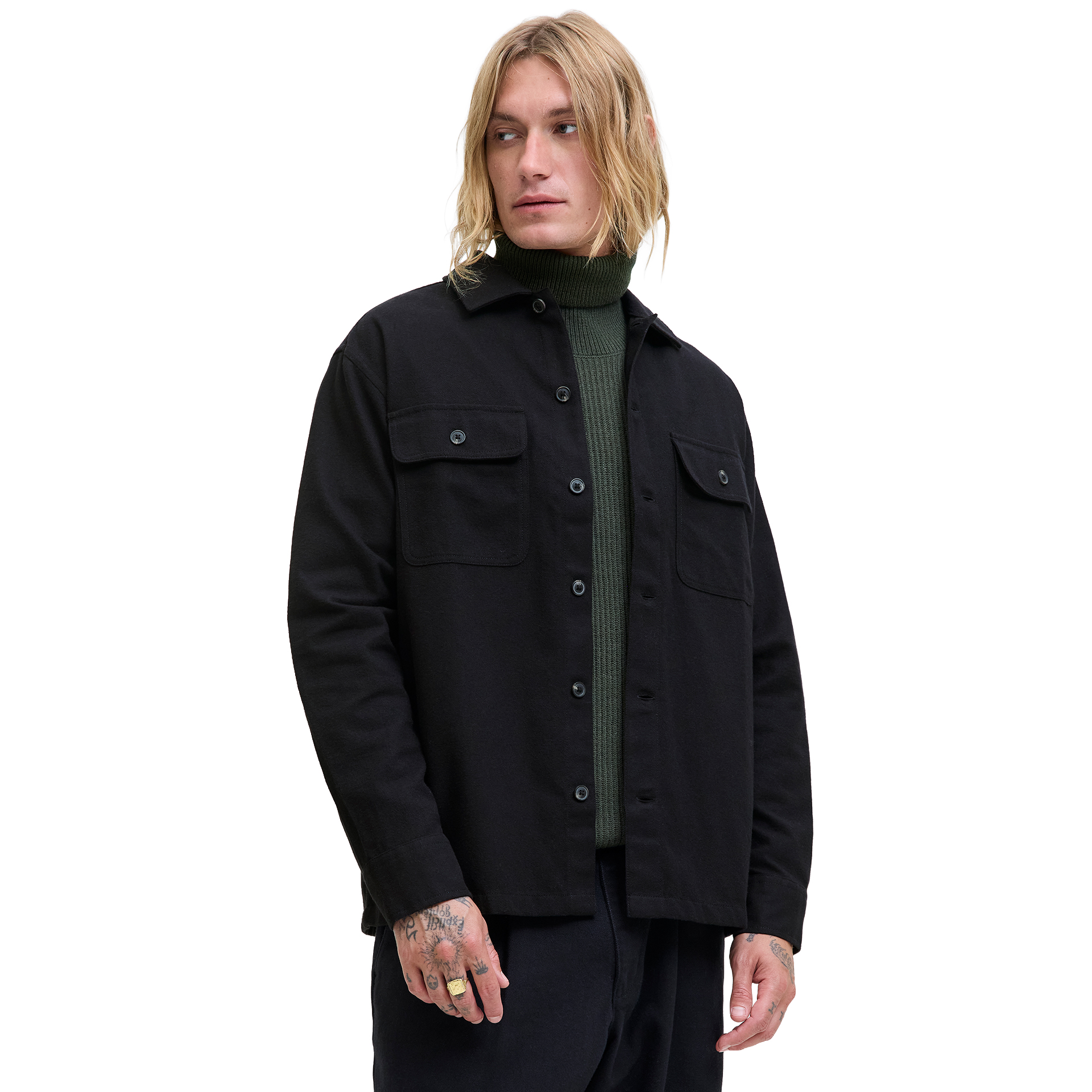 Jack & Jones Camisa Jjecharge Overshirt Ls Black