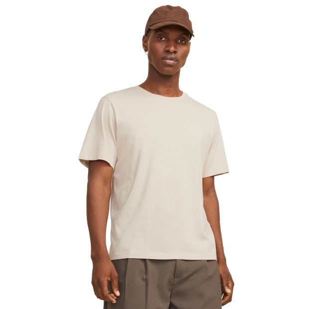 Jack & Jones T-shirt Corp Logo O-neck Moonbeam Small Print/moonbeam