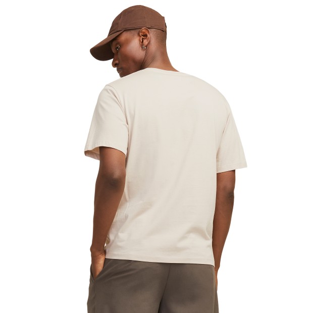 Jack & Jones T-shirt Corp Logo O-neck Moonbeam Small Print/moonbeam