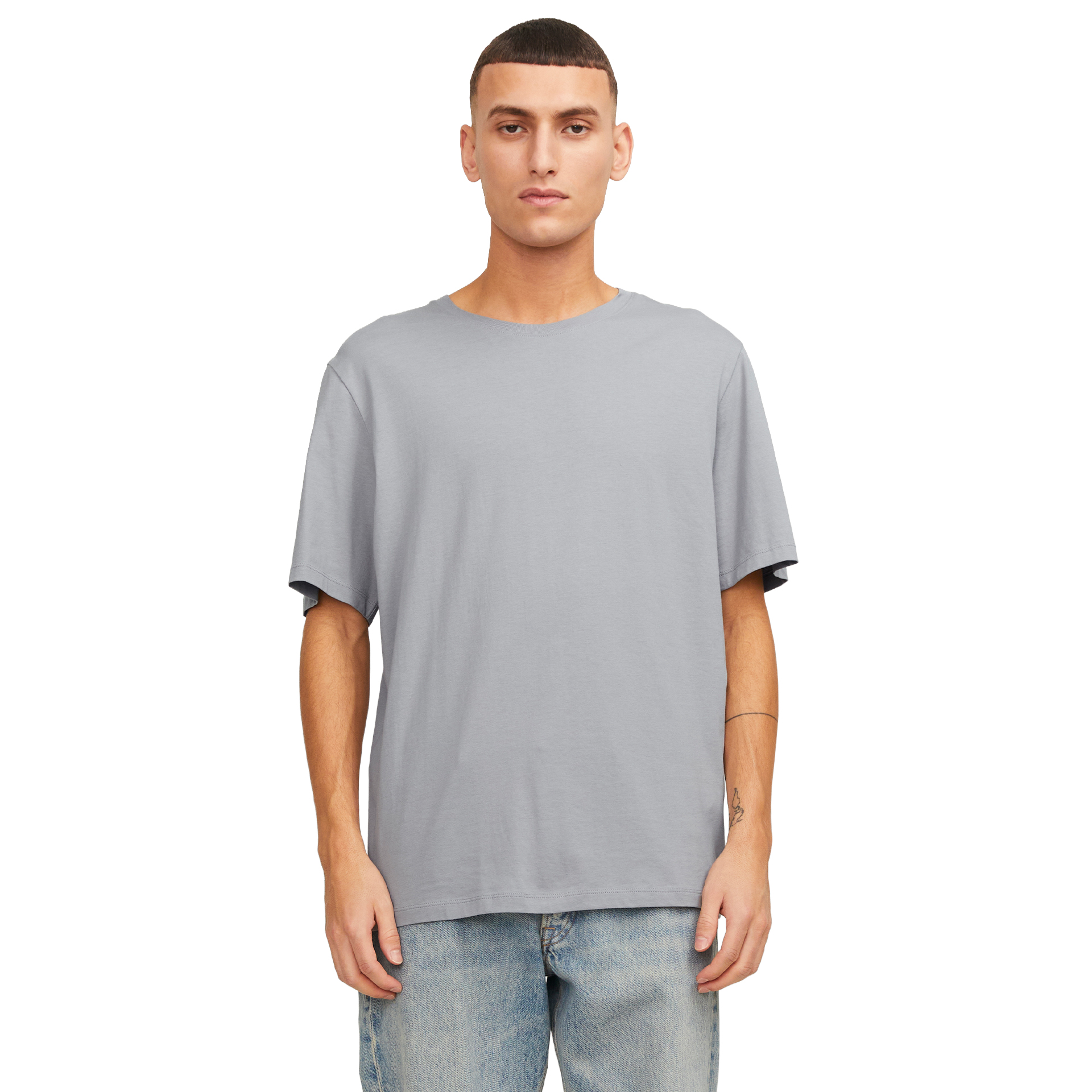 Jack & Jones T-shirt Jjeorganic Basic O-neck Ultimate Grey