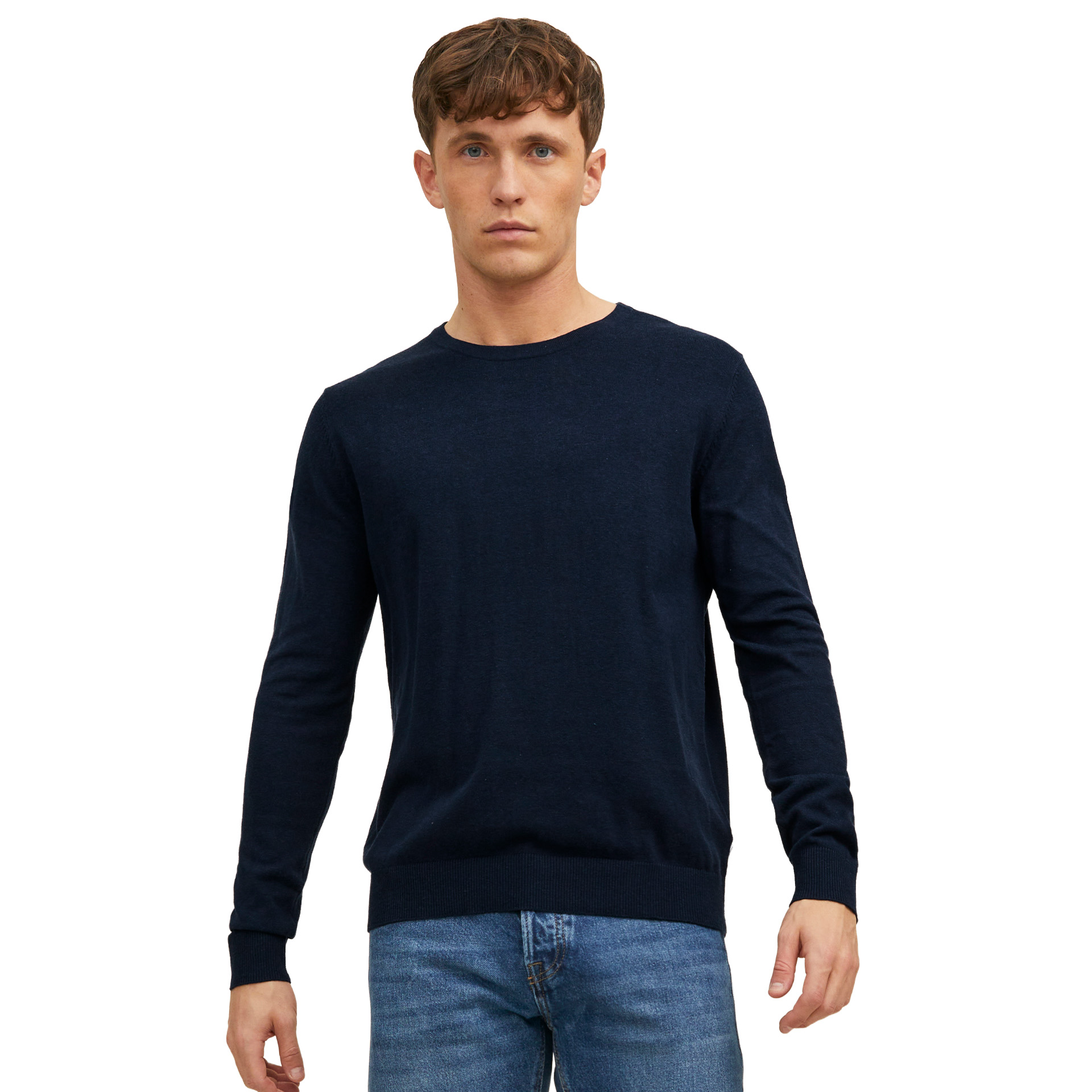 Jack & Jones Camisola Jjeemil Knit Crew Neck Navy Blazer