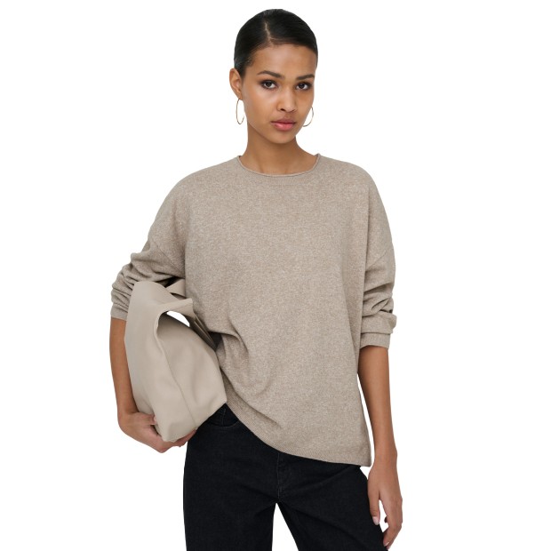 Only Camisola Loyal Amalio Beige Melange