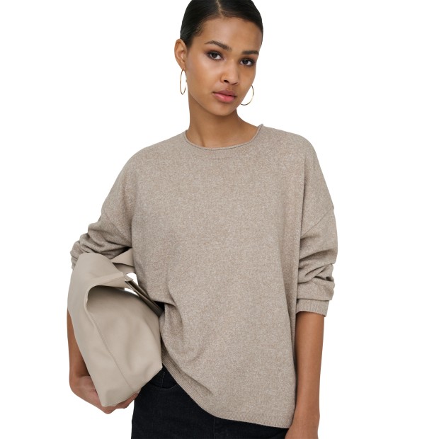 Only Camisola Loyal Amalio Beige Melange