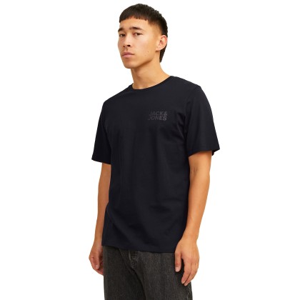 Jack & Jones T-shirt Jjecorp Logo O-neck Black Small Print/black