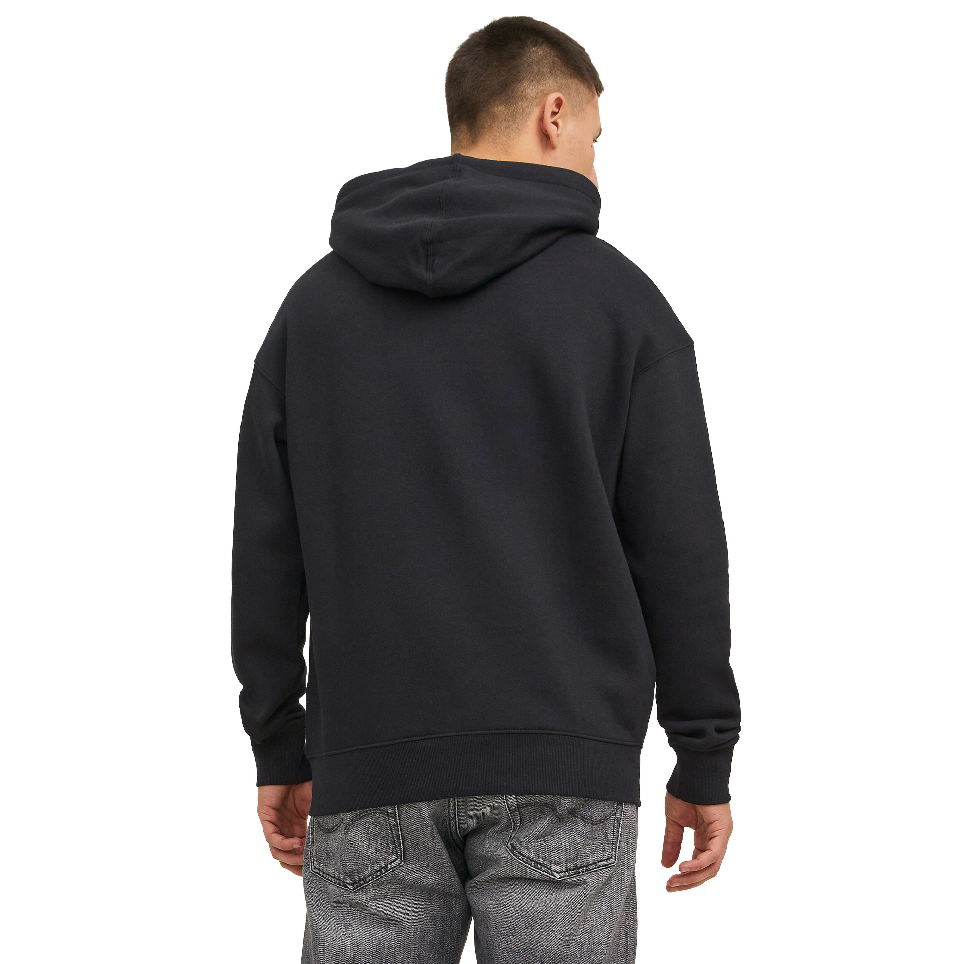 Jack & Jones Sweat Jjestar Jj Hood Black