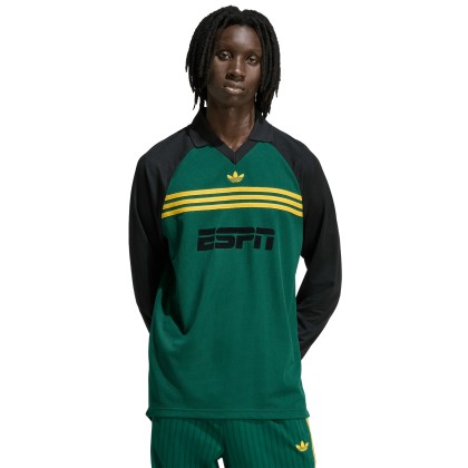 adidas Originals Polo Chest Str Ls Collegiate Green