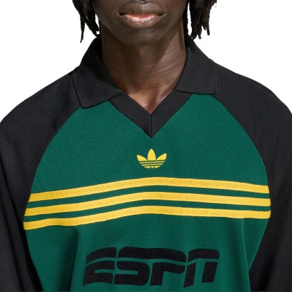 adidas Originals Polo Chest Str Ls Collegiate Green