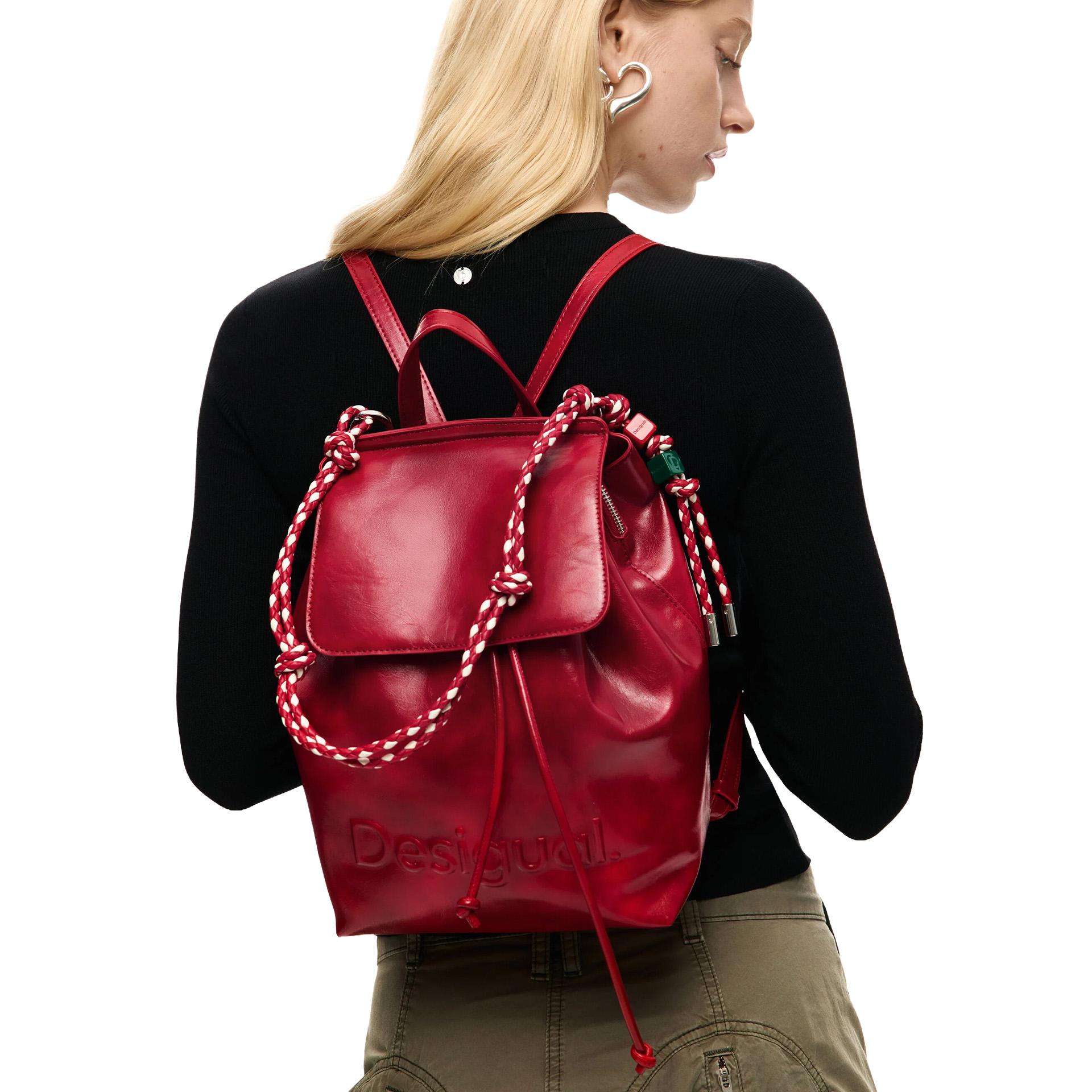 Desigual Mochila Luena Mini Carmin