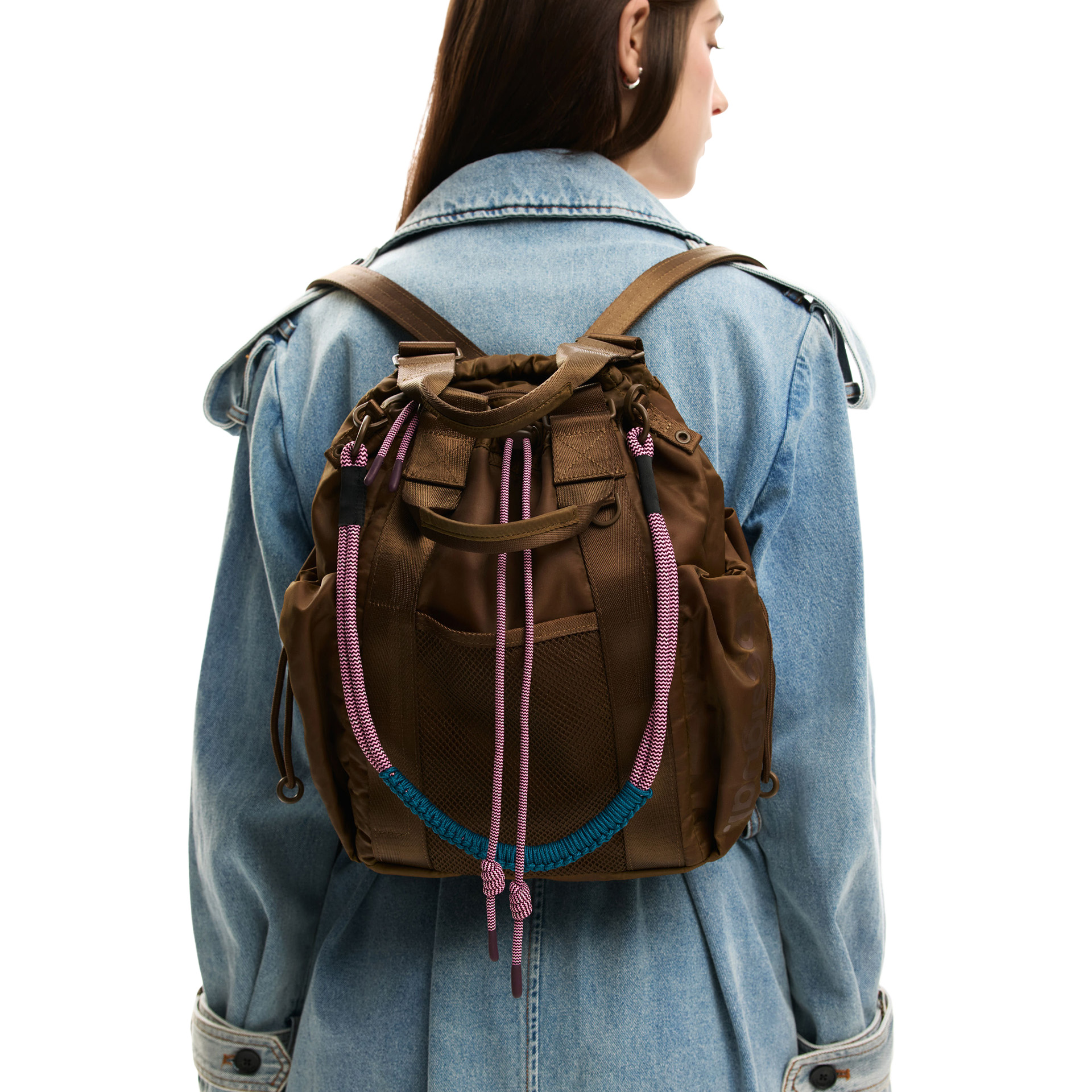 Desigual Mochila Neo Grunge Globe Marron
