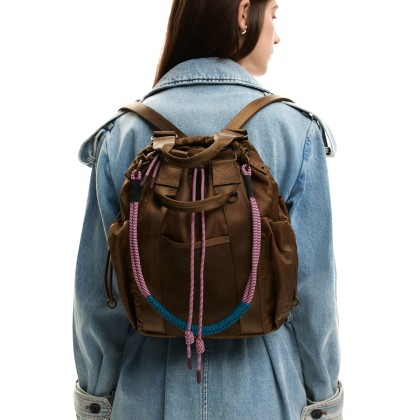 Desigual Mochila Neo Grunge Globe Marron