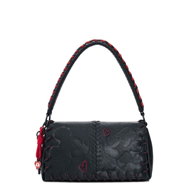 Desigual Mala All Mickey Naron Medium Flap Negro