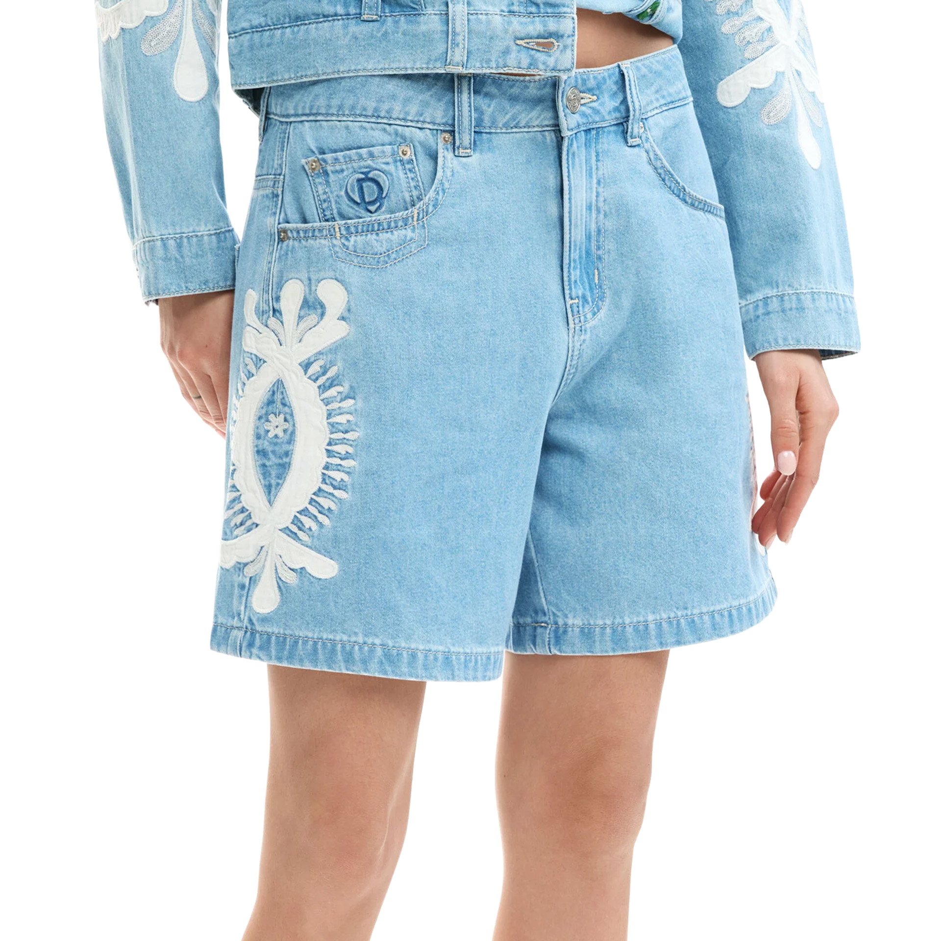 Desigual Calção Trousers Wakanda Denim Med Wash
