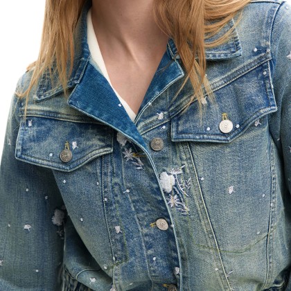 Desigual Casaco Chaq Pony Denim Med Wash