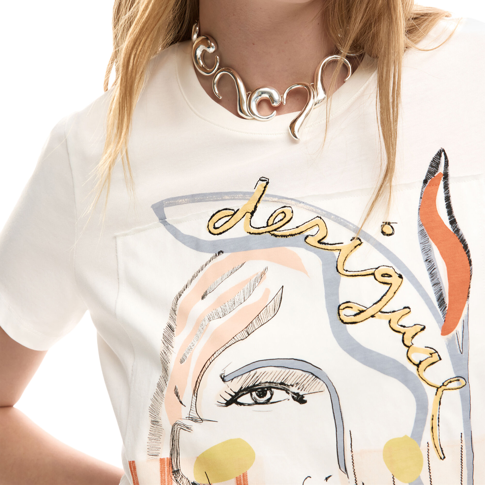 Desigual T-shirt Ts Vilma Blanco