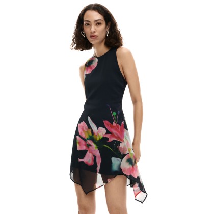 Desigual Vestido Nala Asimetrico Negro