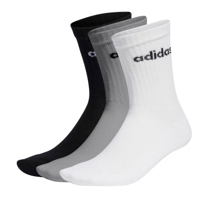 adidas Originals Meias 3p C Lin Crew Grey/white/black