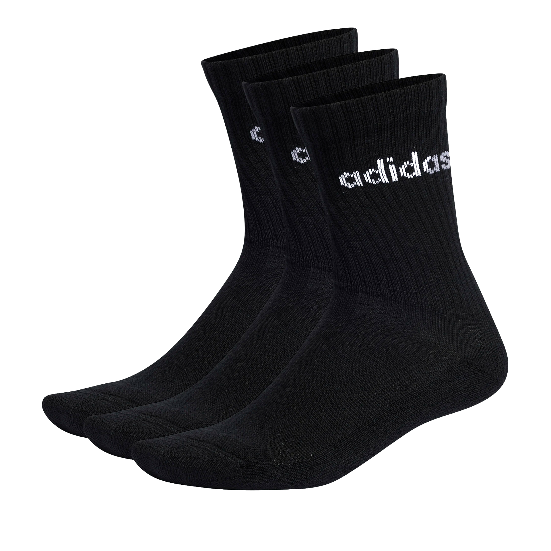 adidas Originals Meias 3p C Lin Crew Black/white