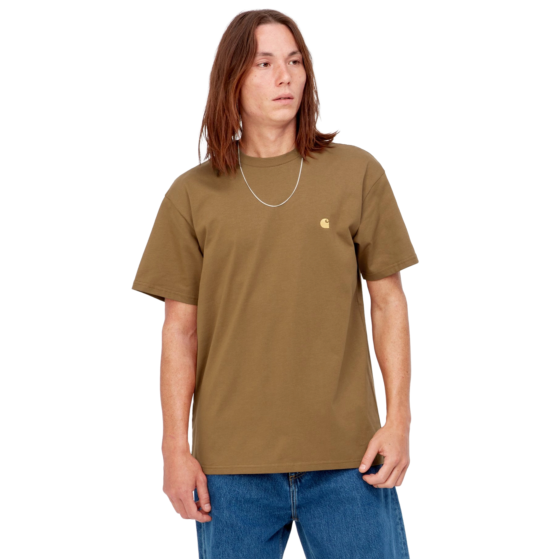Carhartt Wip T-shirt Chase Hamilton Brown / Gold