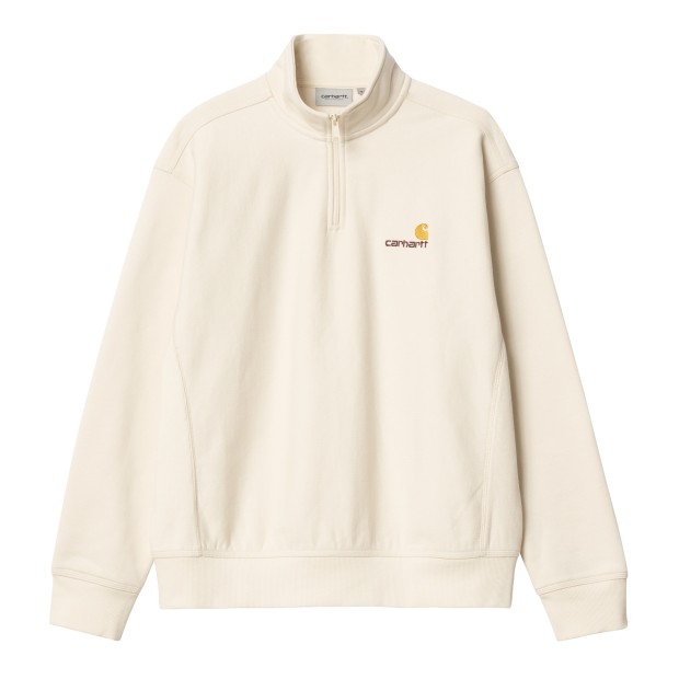 Carhartt Wip Sweat Half Zip American Script Natural