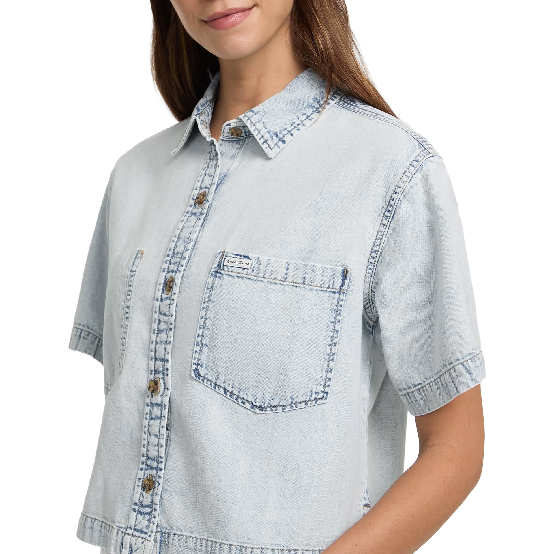 Guess Camisa Boxy River Light Vinta