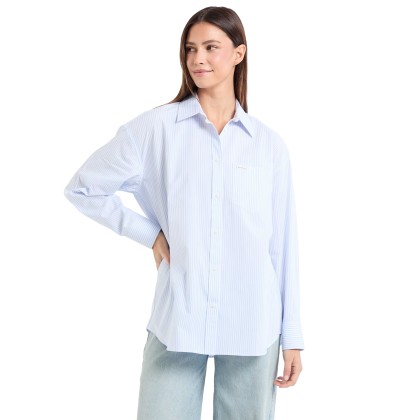 Guess Camisa Oversize Pockets Fresh Zendy Blue Mul