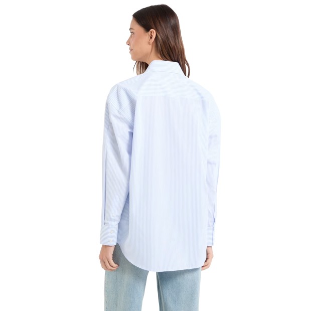 Guess Camisa Oversize Pockets Fresh Zendy Blue Mul