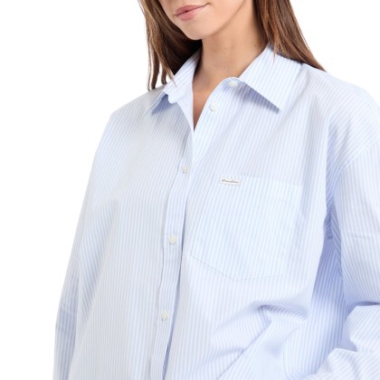 Guess Camisa Oversize Pockets Fresh Zendy Blue Mul