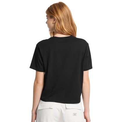 Guess T-shirt Boxy Embro Logo Jet Black