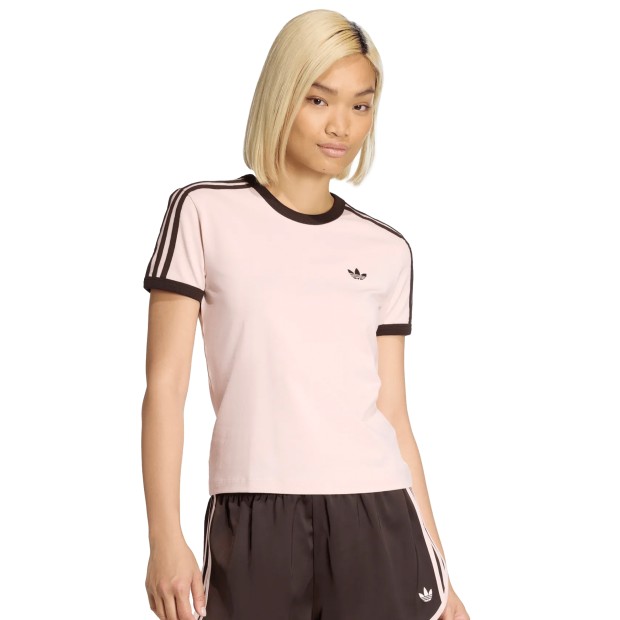 adidas Originals T-shirt 3 Stripes Slim Sandy Pink