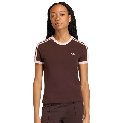 adidas Originals T-shirt 3 Stripes Slim Aurora Coffee