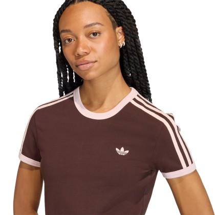 adidas Originals T-shirt 3 Stripes Slim Aurora Coffee