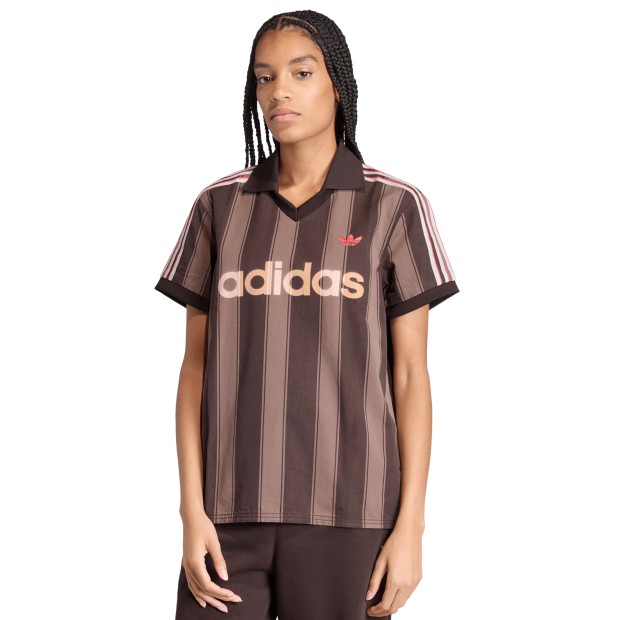 adidas Originals T-shirt Twill Football Jersey Aurora Coffee