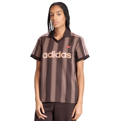 adidas Originals T-shirt Twill Football Jersey Aurora Coffee