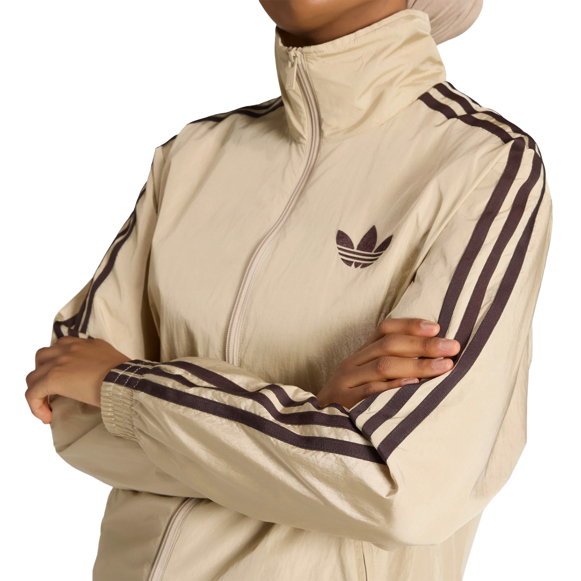 adidas Originals Casaco Football Loose Nylon Stone Khaki
