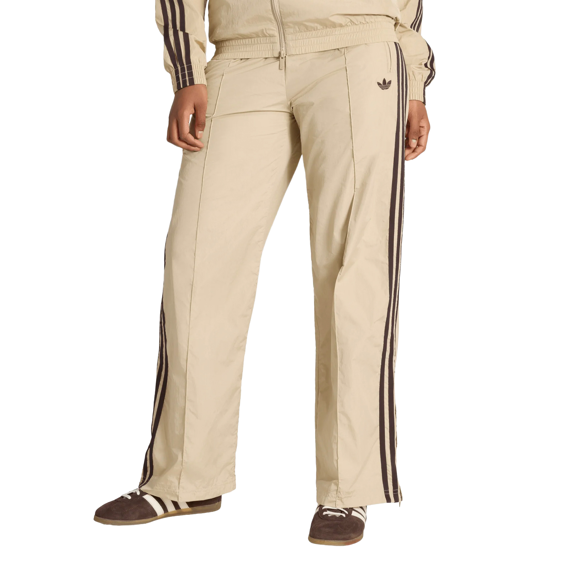 adidas Originals Calça Football Loose Nylon Stone Khaki