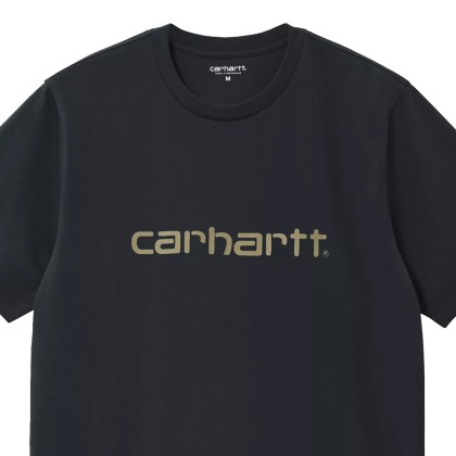 Carhartt Wip T-shirt Script Deep Night / Gentle Green
