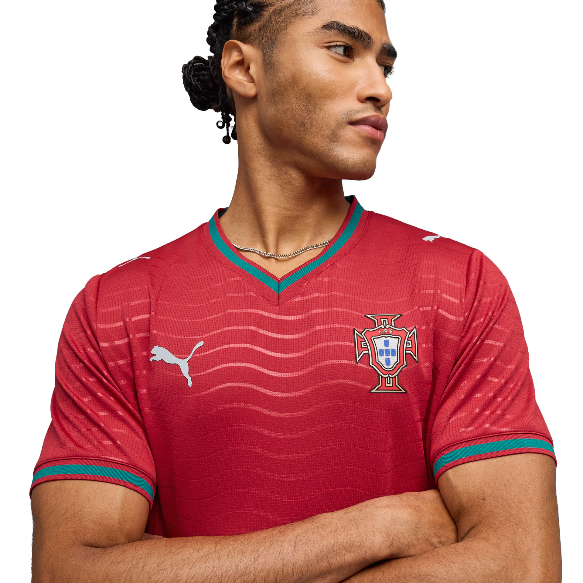 Puma Jersey Fpf Home Replica Club Red/green Lagoon