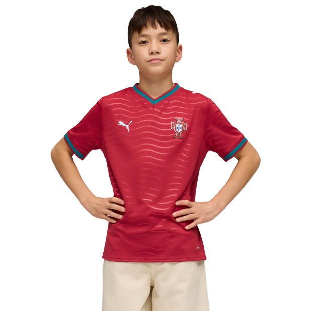 Puma Jersey Fpf Home Replica Jr Club Red/green Lagoon