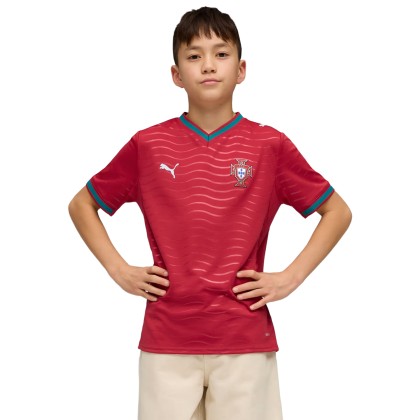 Puma Jersey Fpf Home Replica Jr Club Red/green Lagoon