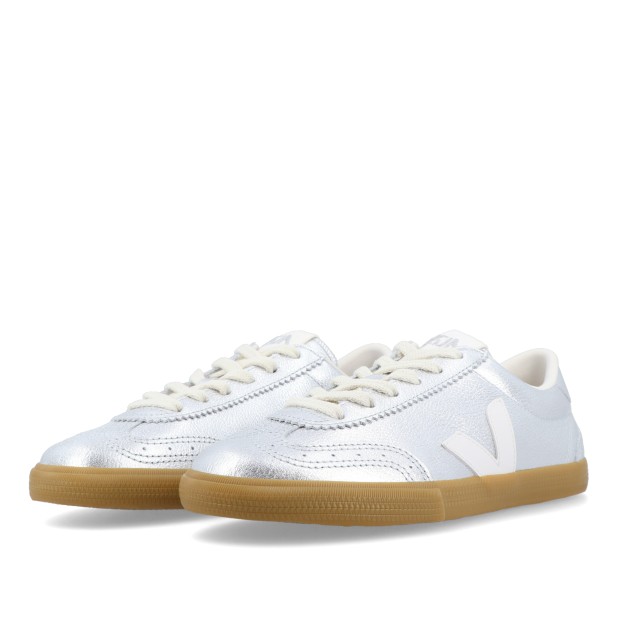 Veja Volley O.t. Leather Silver White Natural