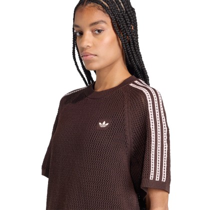 adidas Originals Vestido Knitted Crochet Aurora Coffee adidas Originals Vestido Knitted Crochet Aurora Coffee