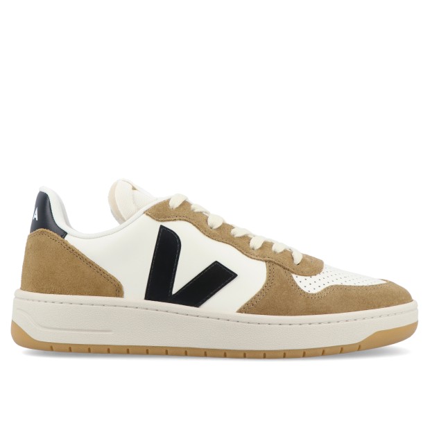 Veja V-10 Prime Leather Pure Black Tent