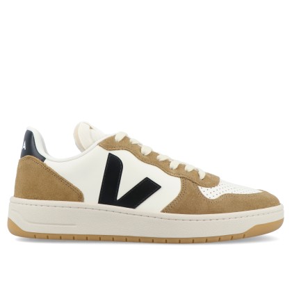 Veja V-10 Prime Leather Pure Black Tent