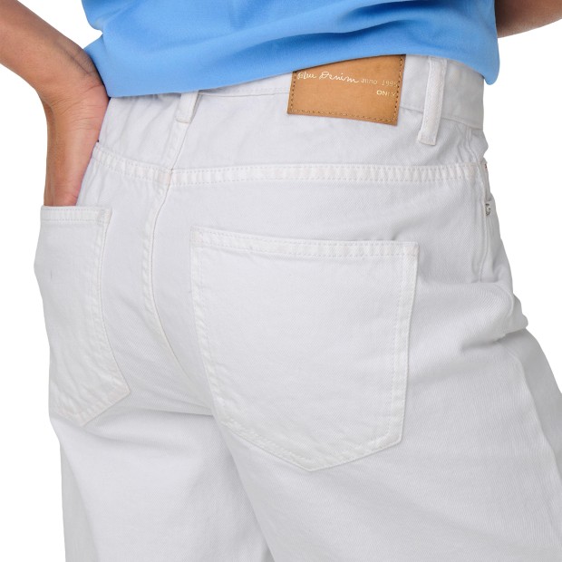 Only Calção Sonny Wide Dnm White